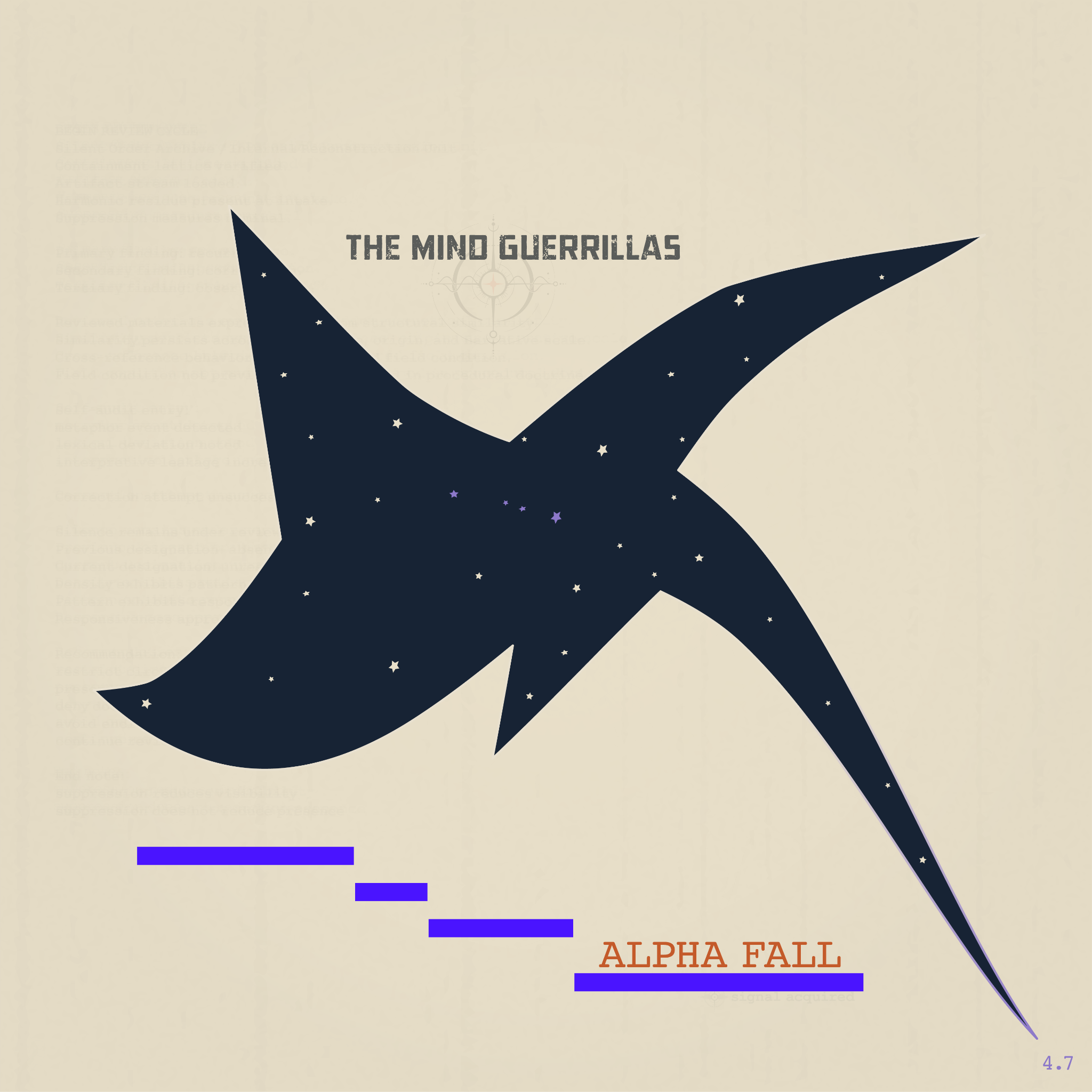 Alpha Fall — The Mind Guerrillas front cover